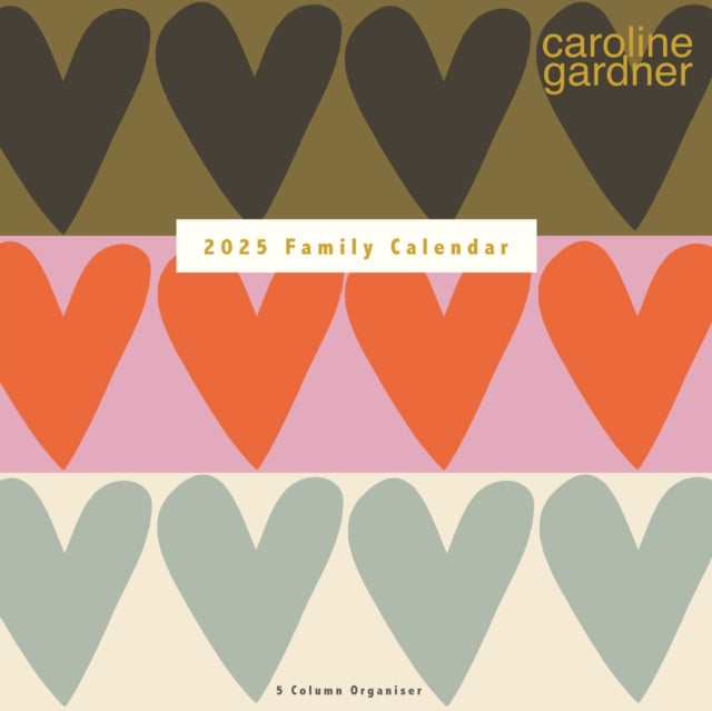 Caroline Gardner Hearts Planner Wall Calendar 2025-5020211304976