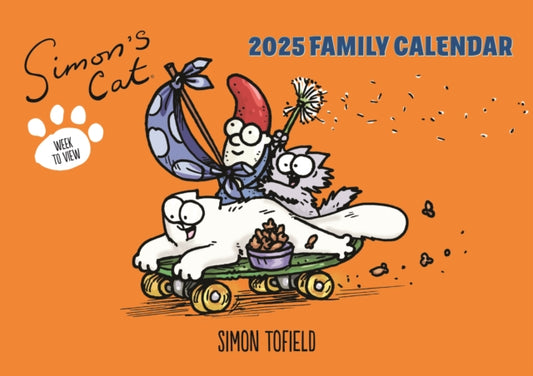 Simon's Cat Week-to-View Planner A4 Calendar 2025-5020211306512