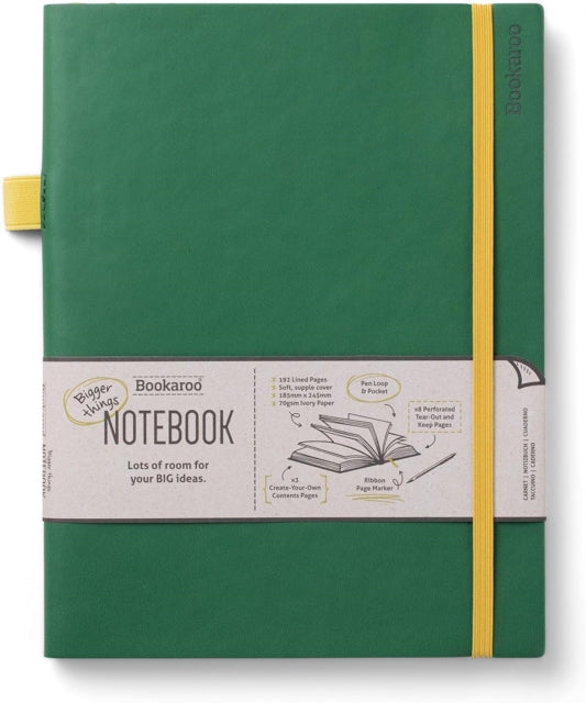 Bookaroo Bigger Things Notebook Journal - Forest Green-5035393536497