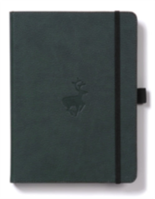 Dingbats A4+ Wildlife Green Deer Notebook - Lined-5285003136344