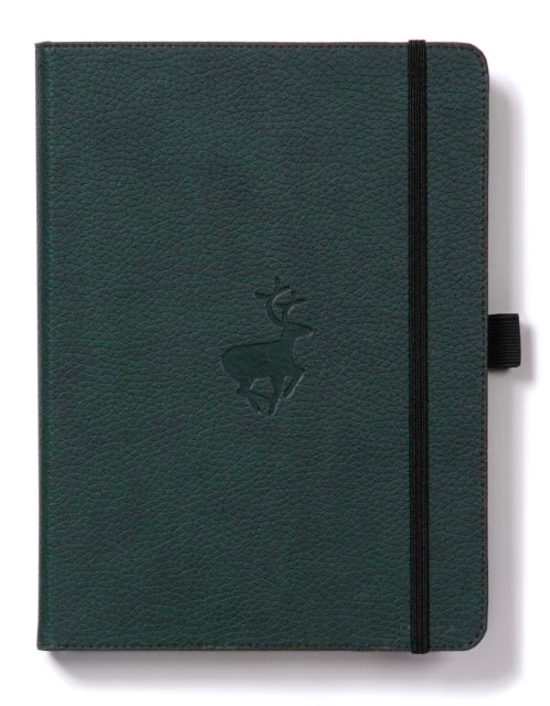 Dingbats A4+ Wildlife Green Deer Notebook - Graph-5285003136788