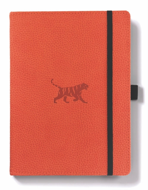 Dingbats A5+ Wildlife Orange Tiger Notebook - Graph-5285003136962