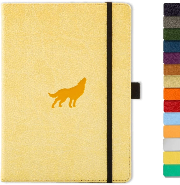 Dingbats A5 Wildlife Wolf - Cream Lined Notebook-5285003137723