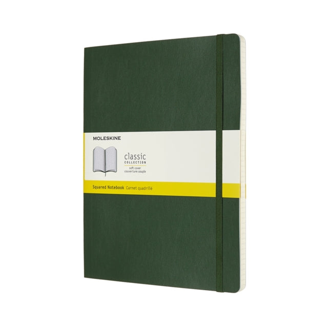 Moleskine Extra Large Squared Softcover Notebook : Myrtle Green-8053853600073