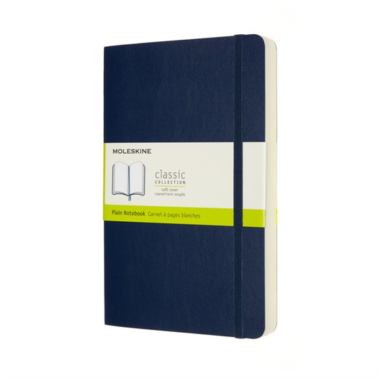 Moleskine Expanded Large Plain Softcover Notebook: Sapphire Blue-8053853606266