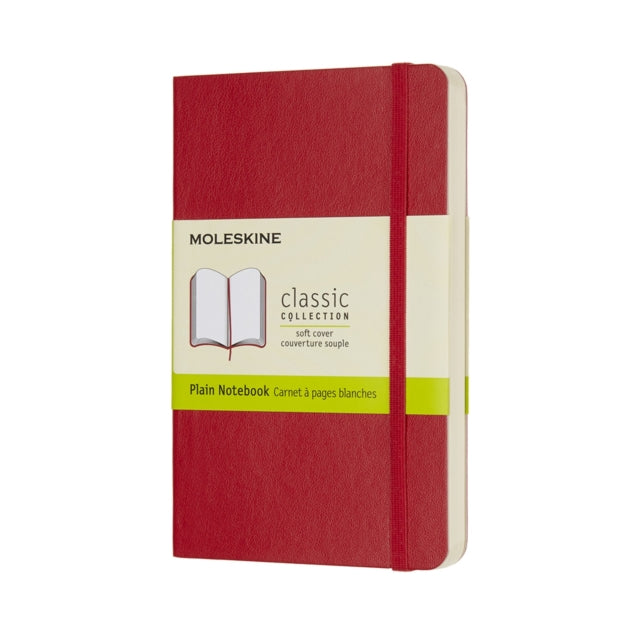 Moleskine Scarlet Red Pocket Plain Notebook Soft-8055002854610