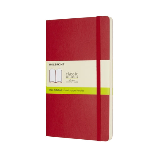 Moleskine Scarlet Red Large Plain Notebook Soft-8055002854658