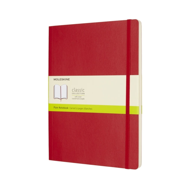 Moleskine Scarlet Red Extra Large Plain Notebook Soft-8055002854696