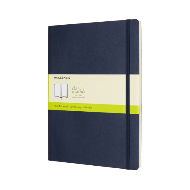 Moleskine Sapphire Blue Extra Large Plain Notebook Soft-8055002854788