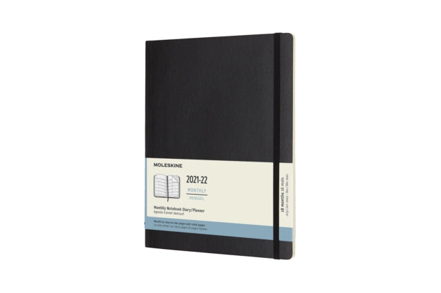 Moleskine 2022 18-Month Monthly Extra Large Softcover Notebook : Black-8056420856477