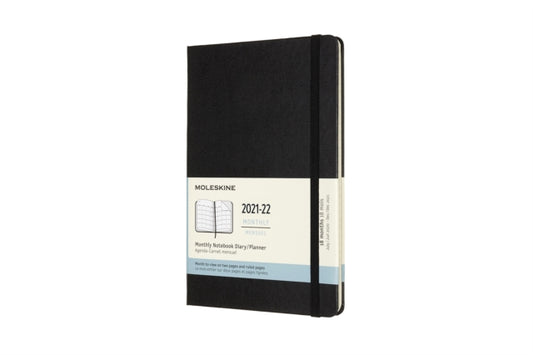 Moleskine 2022 18-Month Monthly Large Hardcover Notebook : Black-8056420856491