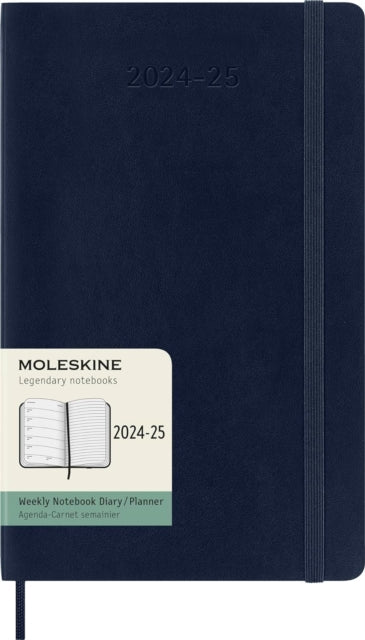 Moleskine 2025 18-Month Weekly Large Softcover Notebook: Sapphire Blue-8056999270582