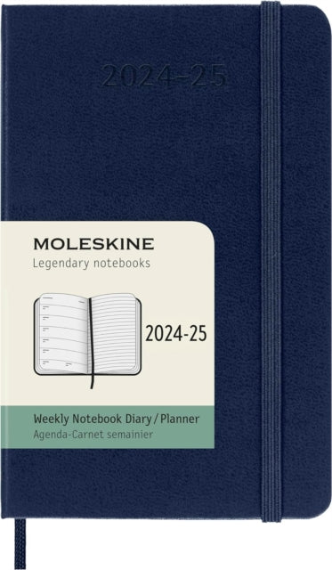 Moleskine 2025 18-Month Weekly Pocket Hardcover Notebook: Sapphire Blue-8056999270612