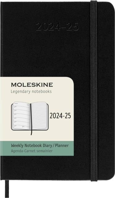 Moleskine 2025 18-Month Weekly Pocket Hardcover Notebook: Black-8056999270629