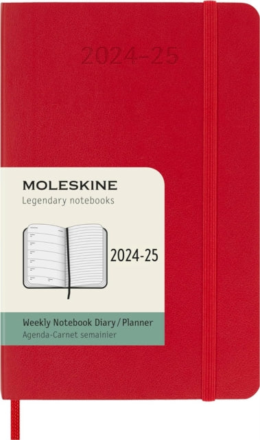 Moleskine 2025 18-Month Weekly Pocket Softcover Notebook: Scarlet Red-8056999270667