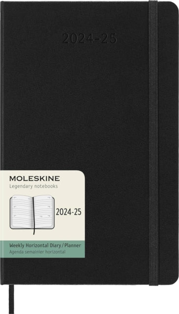 Moleskine 2025 18-Month Weekly Horizontal Large Hardcover Notebook: Black-8056999270698