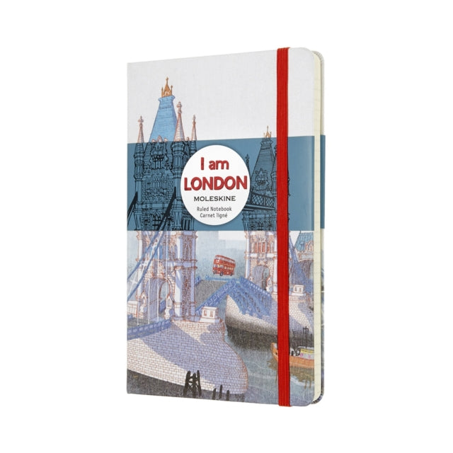 Moleskine I Am London Limited Edition White Large Ruled Notebook Hard-8058341710265