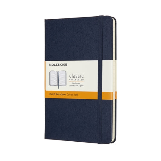 Moleskine Medium Ruled Hardcover Notebook : Sapphire Blue-8058647626666