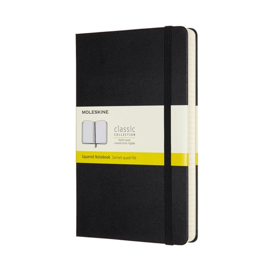 Moleskine Expanded Large Squared Hardcover Notebook: Black-8058647628011