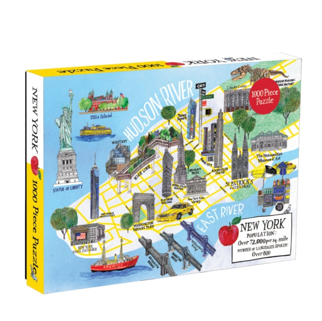 New York City Map 1000 Piece Puzzle-9780735354265