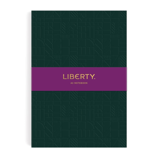 Liberty Dark Green Tudor A5 Embossed Journal-9780735373082