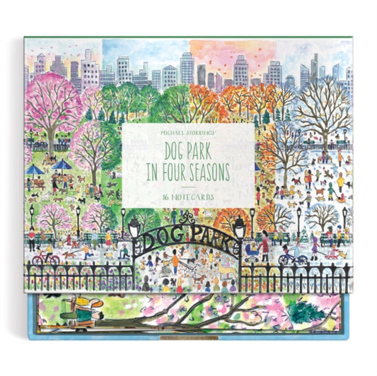 Michael Storrings Dog Park in Four Seasons Greeting Card Assortment-9780735377936