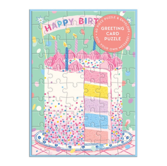 Confetti Birthday Cake Greeting Card Puzzle-9780735378278