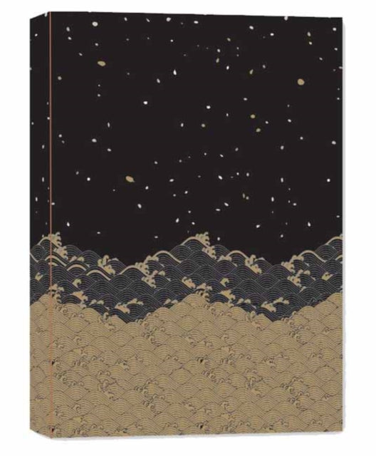 Golden Waves Dotted Hardcover Journal : Blank Notebook with Ribbon Bookmark-9780804855686