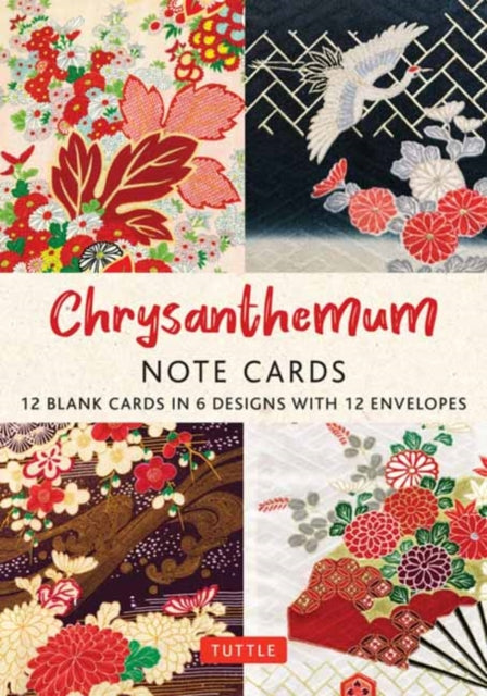 Chrysanthemums, 12 Note Cards : 12 Blank Cards in 6 Lovely Designs (2 each) with 12 Patterned Envelopes-9780804857765