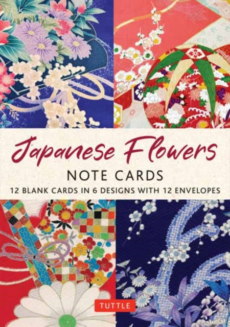 Japanese Flowers, 12 Note Cards : 12 Blank Cards in 6 Lovely Designs (2 each) with 12 Patterned Envelopes-9780804857772