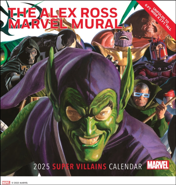 Alex Ross Marvel Super Villains Mural 2025 Oversized Wall Calendar-9781419774287