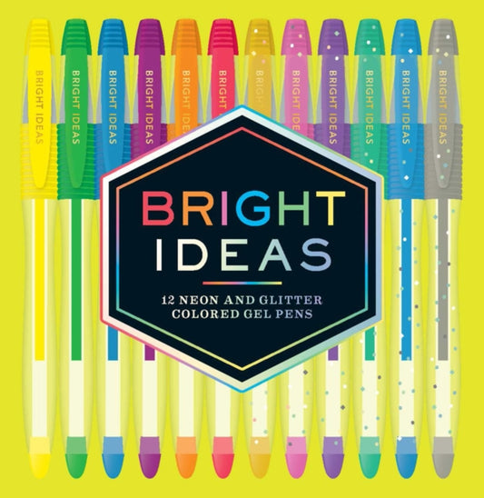 Bright Ideas: 12 Neon and Glitter Colored Gel Pens-9781452158358