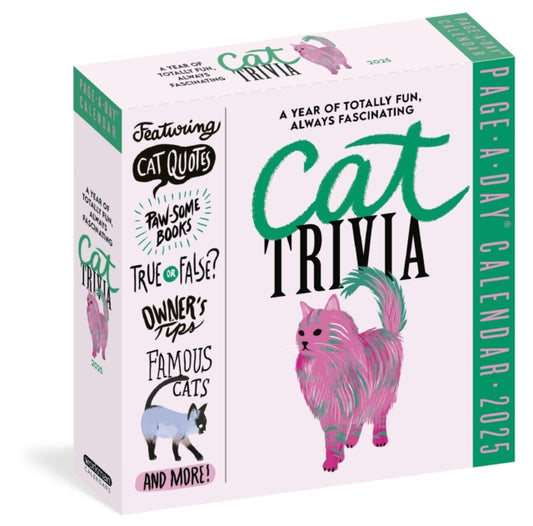 Cat Trivia Page-A-Dayr Calendar 2025 : Cat Quotes, Paw-some Books, True or False, Owner's Tips, Famous Cats, Know Your Breeds, and More!-9781523524945