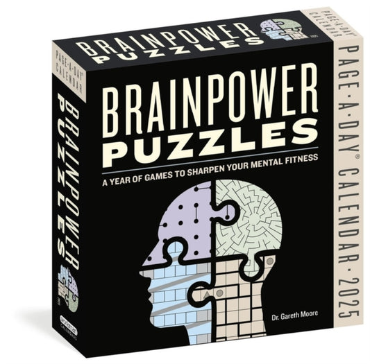 Brainpower Puzzles Page-A-Dayr Calendar 2025 : A Year of Games to Sharpen Your Mental Fitness-9781523526185