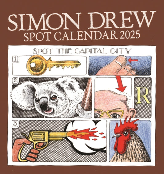 Simon Drew Easel Desk Calendar 2025-9781529843620