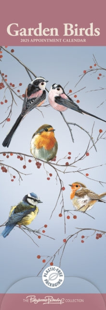 Garden Birds by Pollyanna Pickering Slim Calendar 2025-9781529844139