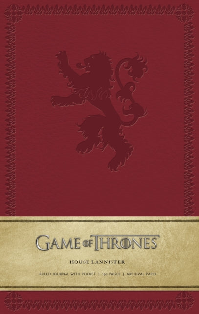 Game of Thrones: House Lannister Hardcover Ruled Journal-9781608873746