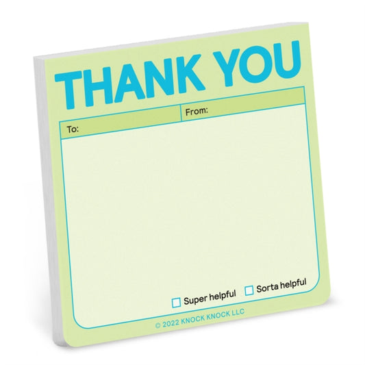 Knock Knock Thank You Sticky Note (Pastel Version)-9781683493860