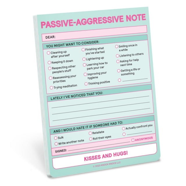 Knock Knock Passive Aggressive Nifty Note (Pastel Version)-9781683493983