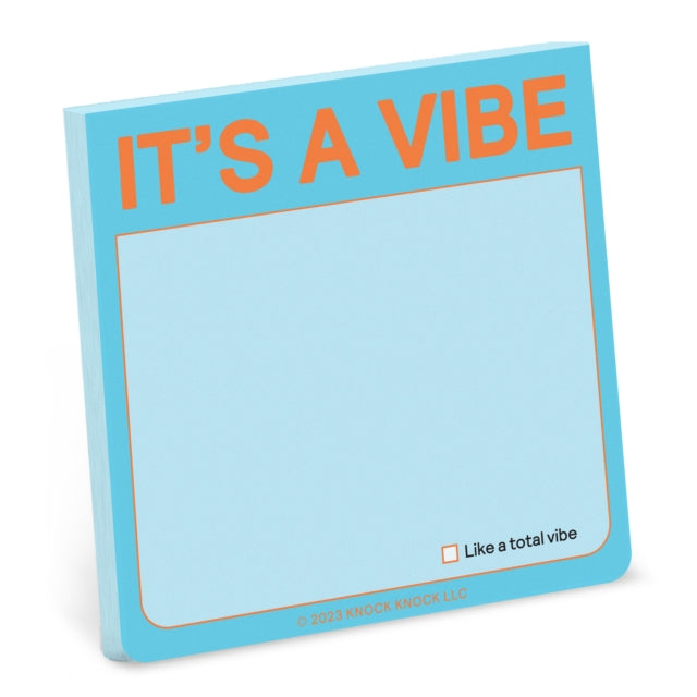 Knock Knock It's a Vibe Sticky Note-9781683494041