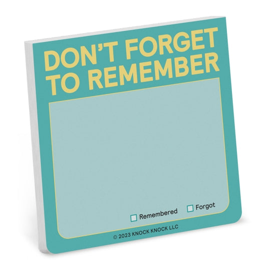 Knock Knock Don't Forget to Remember Sticky Note (Pastel)-9781683494287