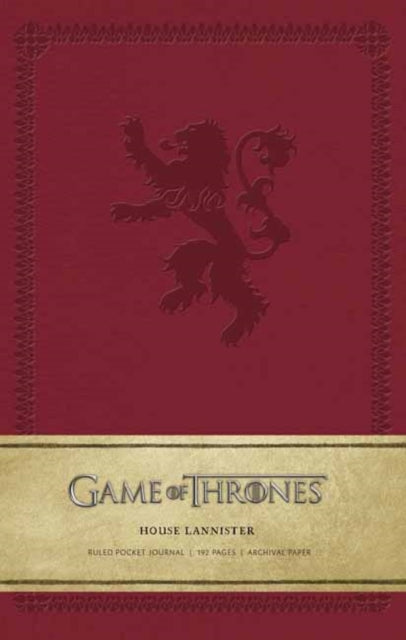 Game of Thrones: House Lannister Ruled Pocket Journal-9781683830405