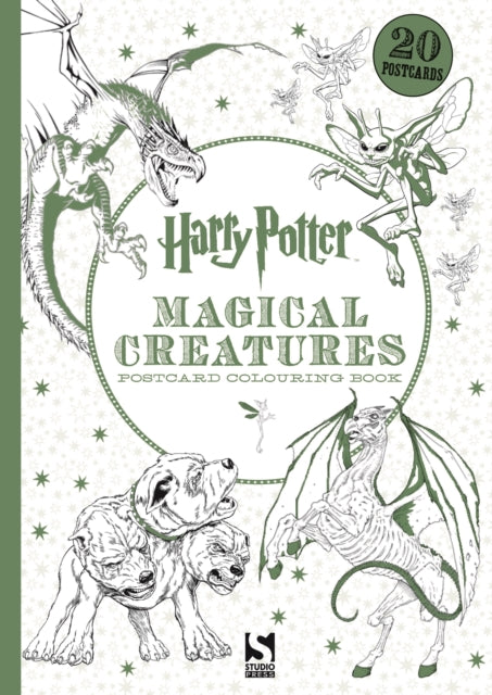 Harry Potter Magical Creatures Postcard Colouring Book : 20 postcards to colour-9781783705955