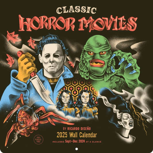 Classic Horror Movies 2025 Wall Calendar-9781797229973