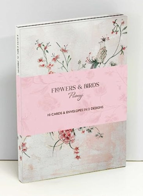 Flowers & Birds Peony Wallet Notecards-9781800653252