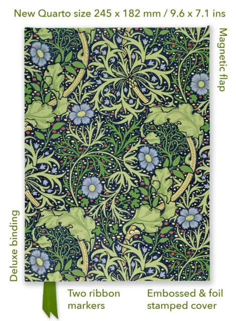 William Morris: Seaweed (Foiled Quarto Journal)-9781804177716