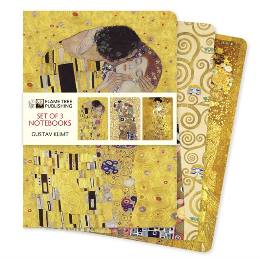 Gustav Klimt Set of 3 Standard Notebooks-9781804178393