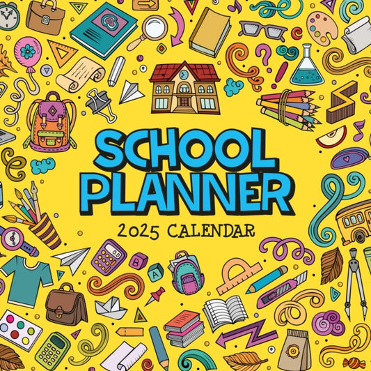 School Planner 2025 Square Wall Calendar-9781804426975