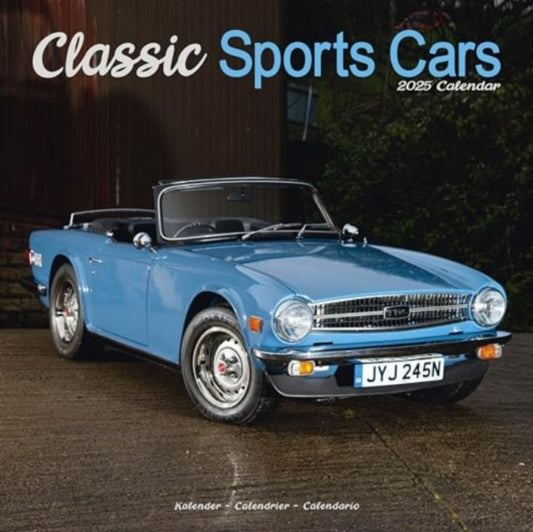 Classic Sports Cars Calendar 2025  Square Car Wall Calendar - 16 Month-9781804604625