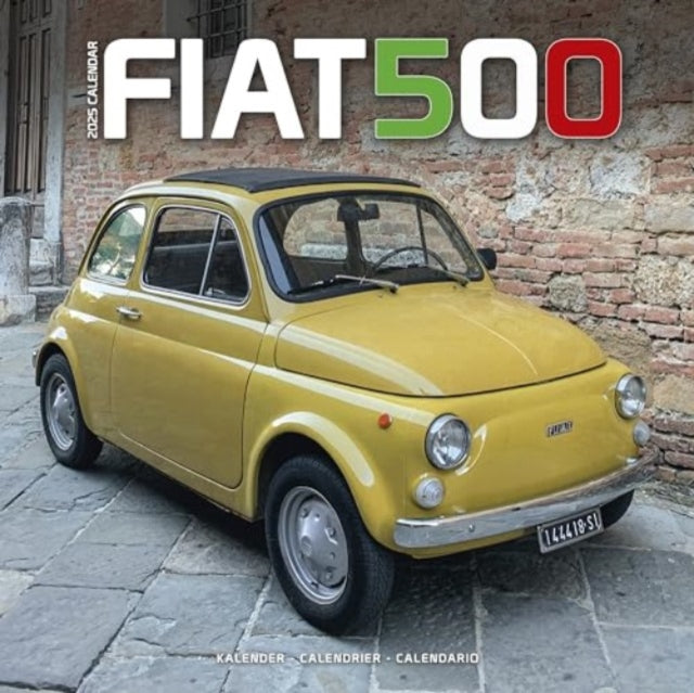 Fiat 500 Calendar 2025  Square Car Wall Calendar - 16 Month-9781804604663